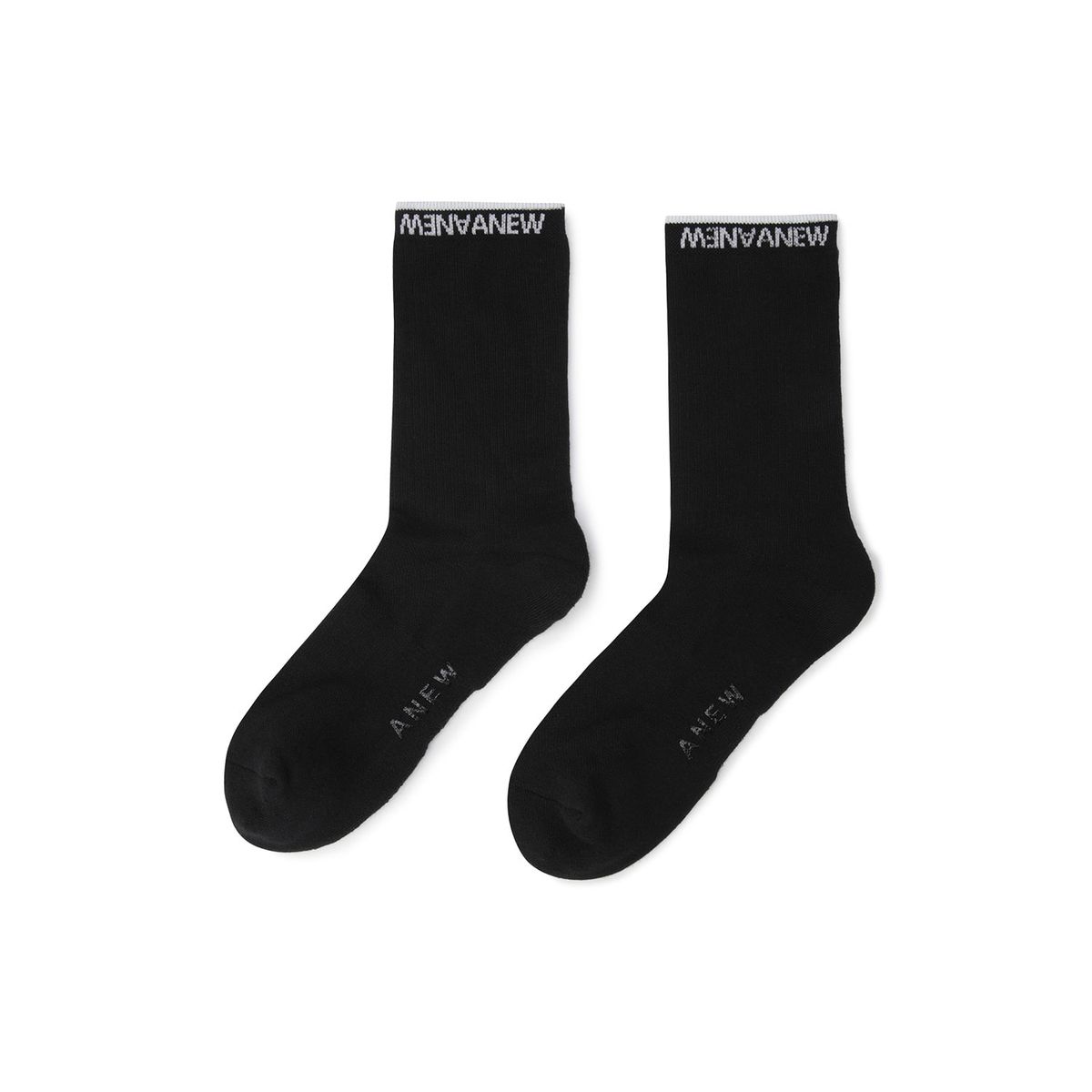 어뉴골프(ANEW GOLF) MEN BASIC MIDDLE SOCKS_BK