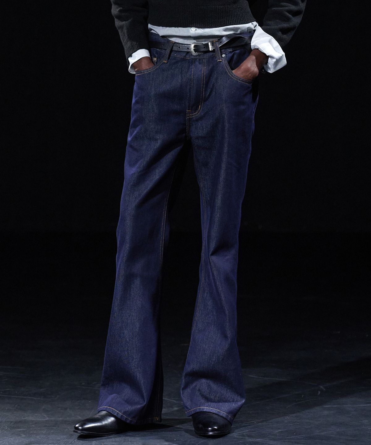 테이크이지(TAKEASY) [DMD] PORTA Flare Denim - Indigo