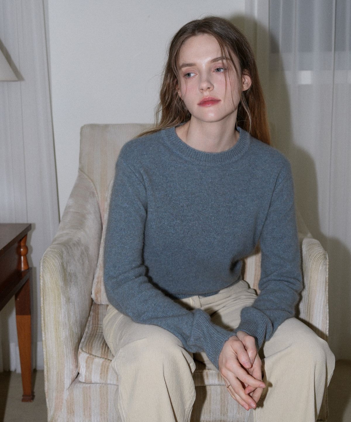 블레티(VLETI) Raccoon Round Knit (Blue)