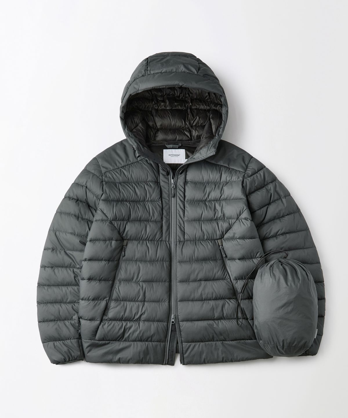아웃스탠딩(OUTSTANDING) THERMORE CIRRUS PADDING JACKET_CHARCOAL
