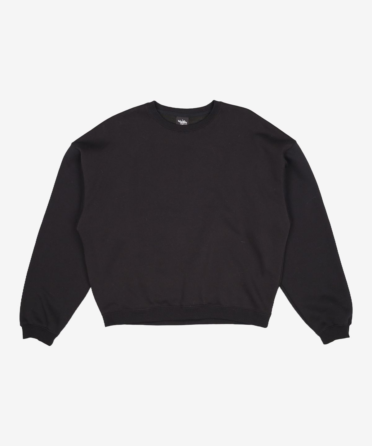 플루크(FLUKE) 어반 스트레이트 크롭 맨투맨 티셔츠 블랙 FMT900C XL