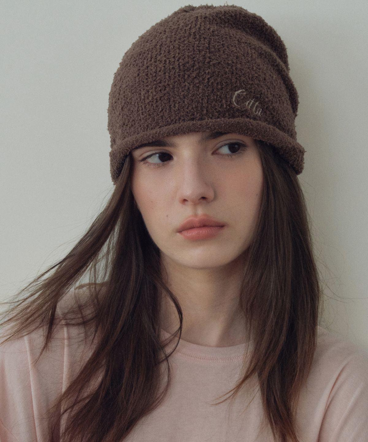 씨타(CITTA) Fluffy Rolling Beanie_CTA958(Brown)