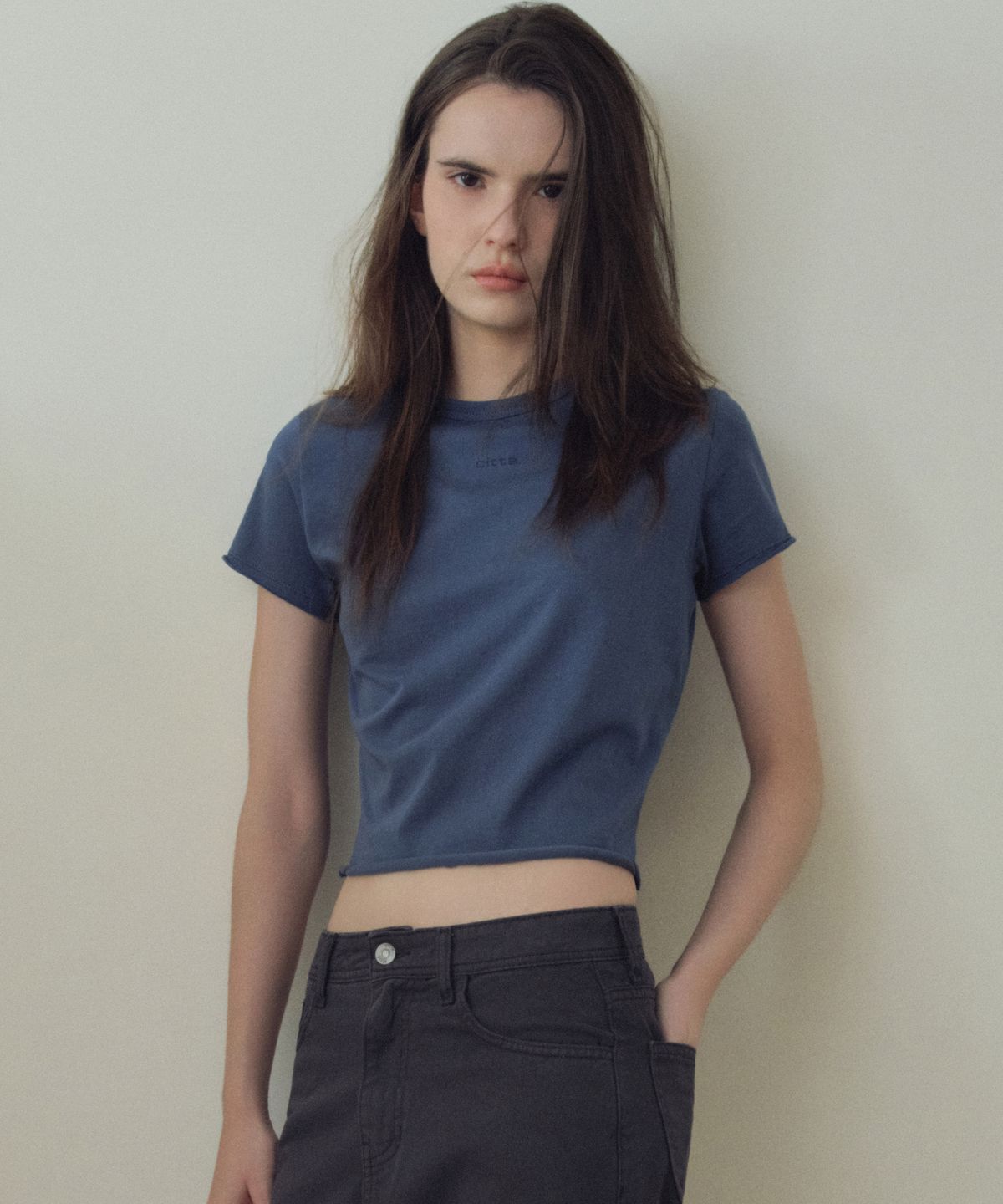 씨타(CITTA) Daily Rolling Trim Regular Tee_CTT3043(Blue)