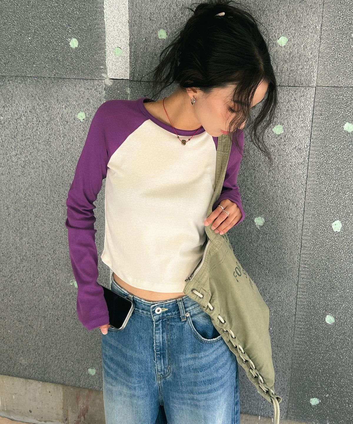 씨타(CITTA) Daily Soft Slim Raglan Tee_CTT3039(Purple)