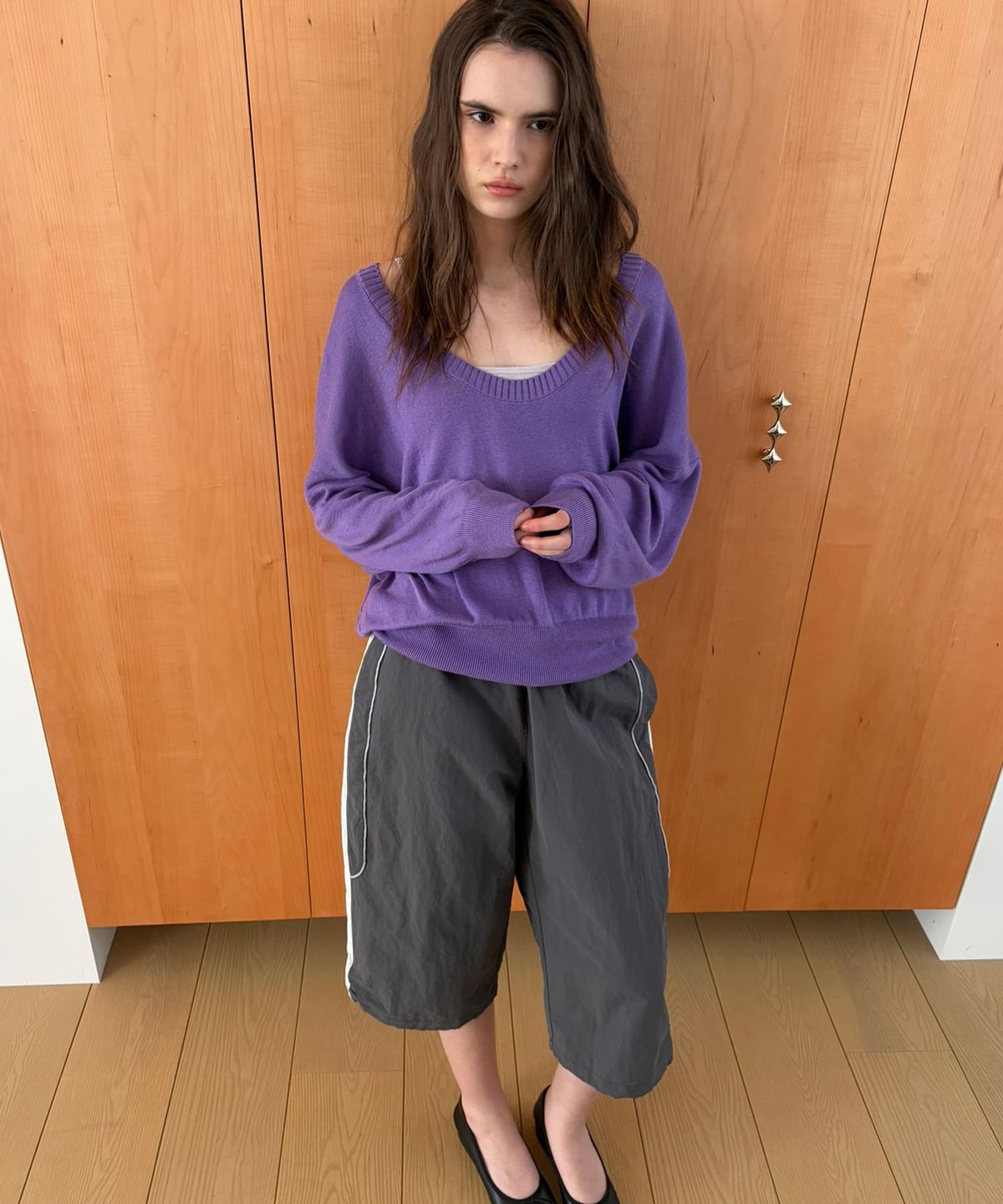 씨타(CITTA) Deep U-Neck Wool Knit_CTK276(Purple)