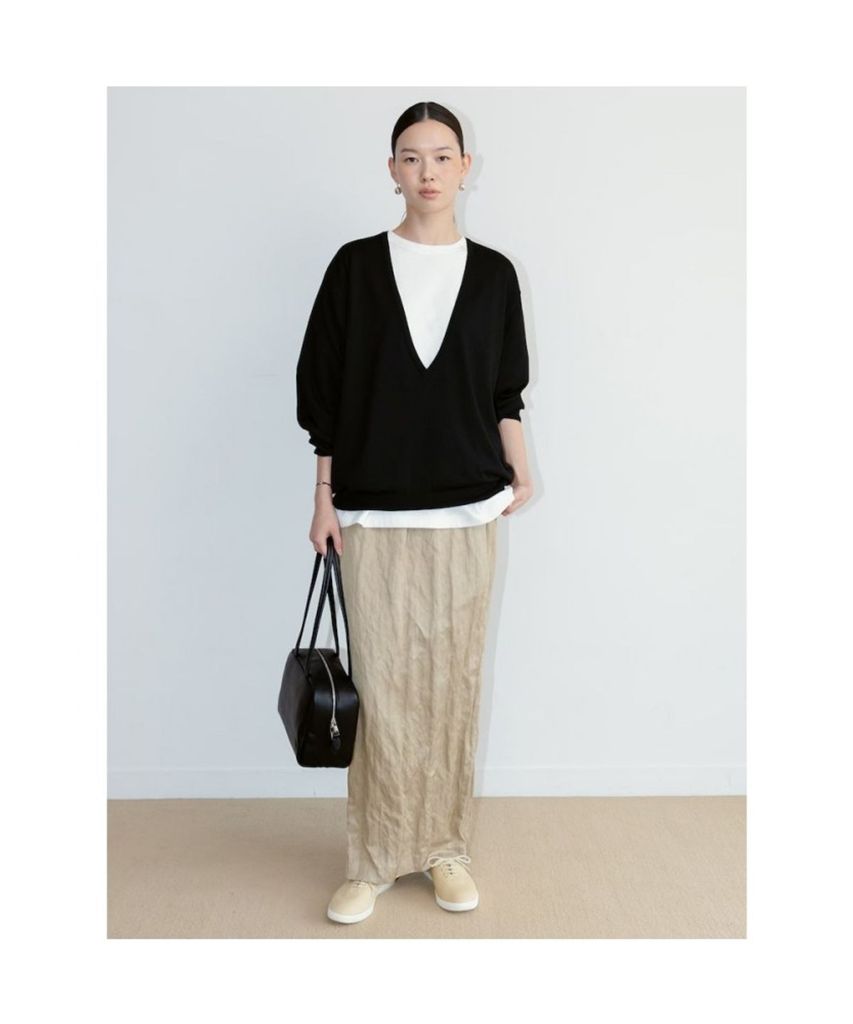 디애퍼처(THE APERTURE) Vintage Soho H Line Skirt  Beige (TA6727A05A)