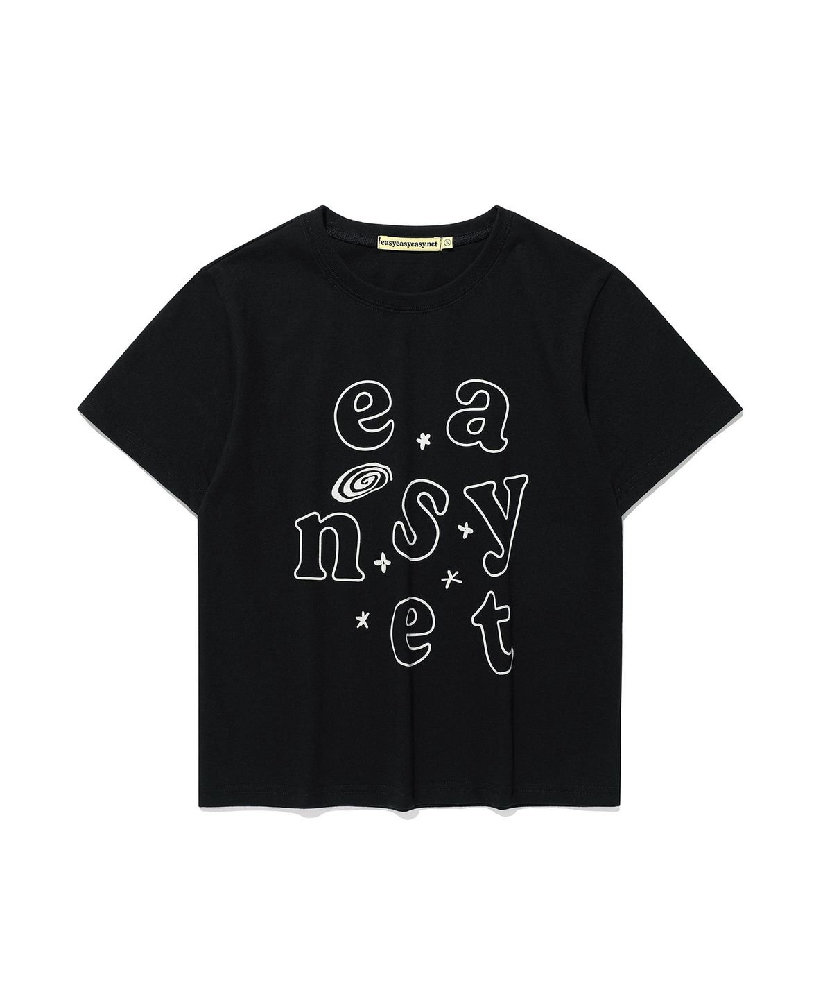 이지이지이지(EASYEASYEASY) Here and There Logo Tee Black