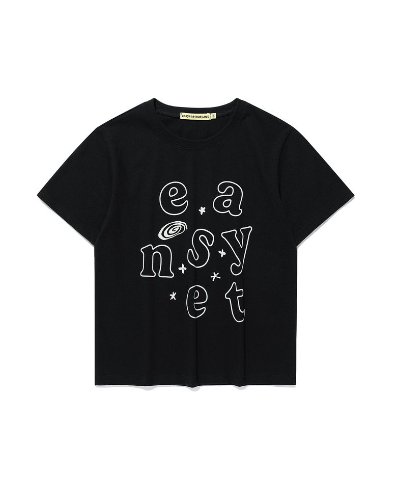 Here and There Logo Tee Black