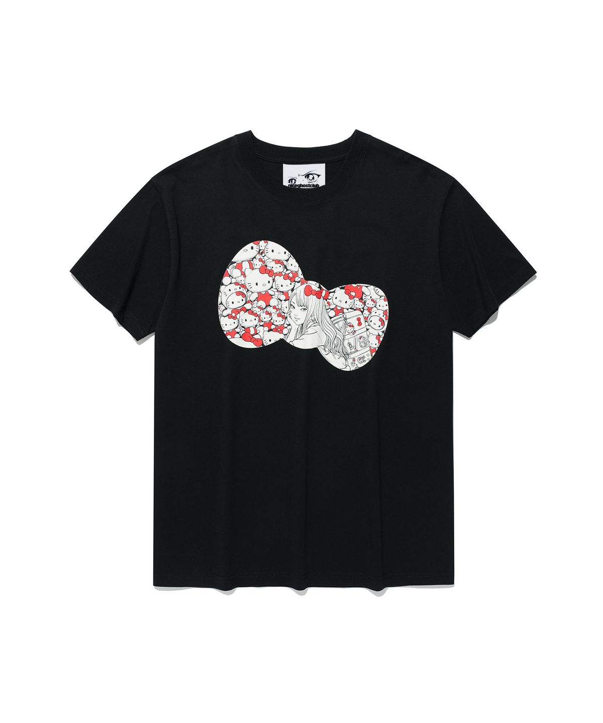 나이스고스트클럽(NICEGHOSTCLUB) JS TOMIE HELLO KITTY RIBBON TEE_BLACK(NG2GMUT541G)
