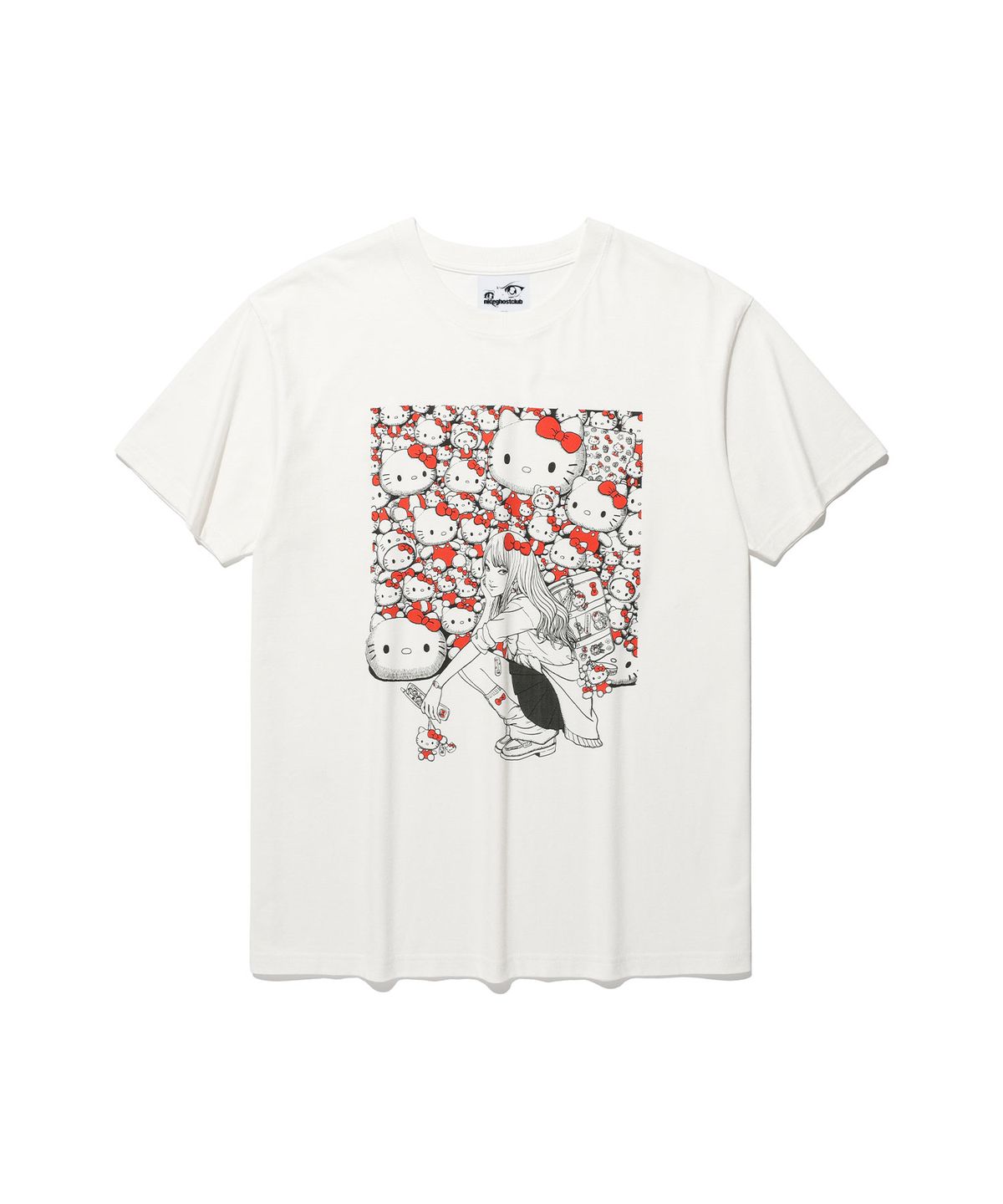 나이스고스트클럽(NICEGHOSTCLUB) JS TOMIE HELLO KITTY TEE_WHITE(NG2GMUT540G)