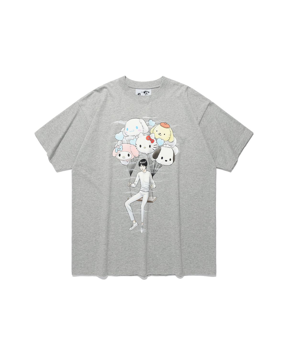 나이스고스트클럽(NICEGHOSTCLUB) JUNJI ITO SANRIO CHARACTERS BIG BIG TEE_GREY(NG2GMUT544G)