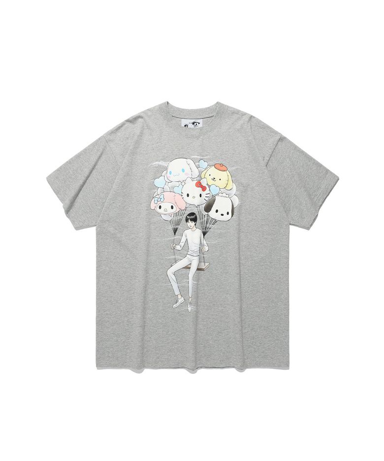 JUNJI ITO SANRIO CHARACTERS BIG BIG TEE_GREY(NG2GMUT544G)