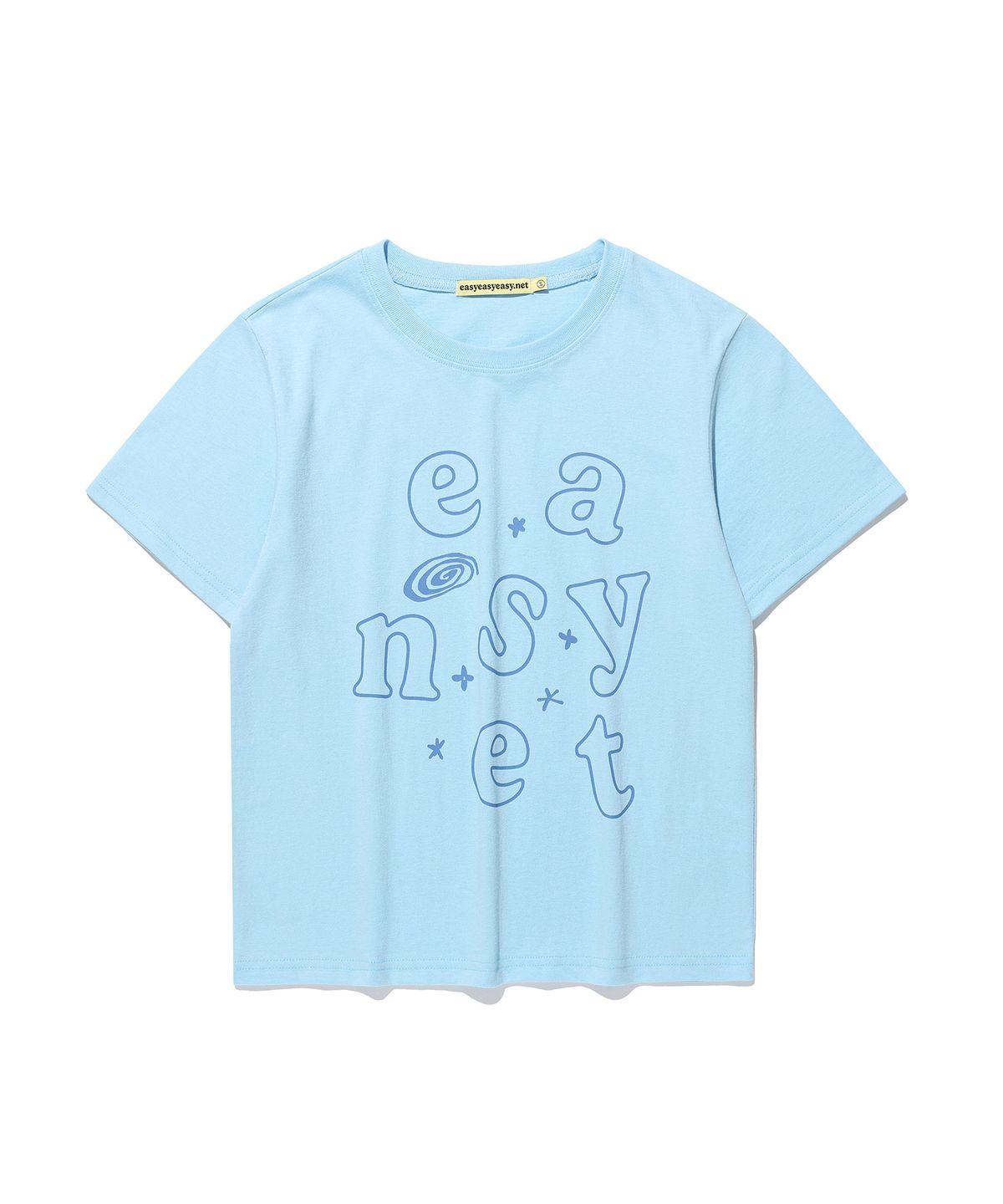 이지이지이지(EASYEASYEASY) Here and There Logo Tee Blue