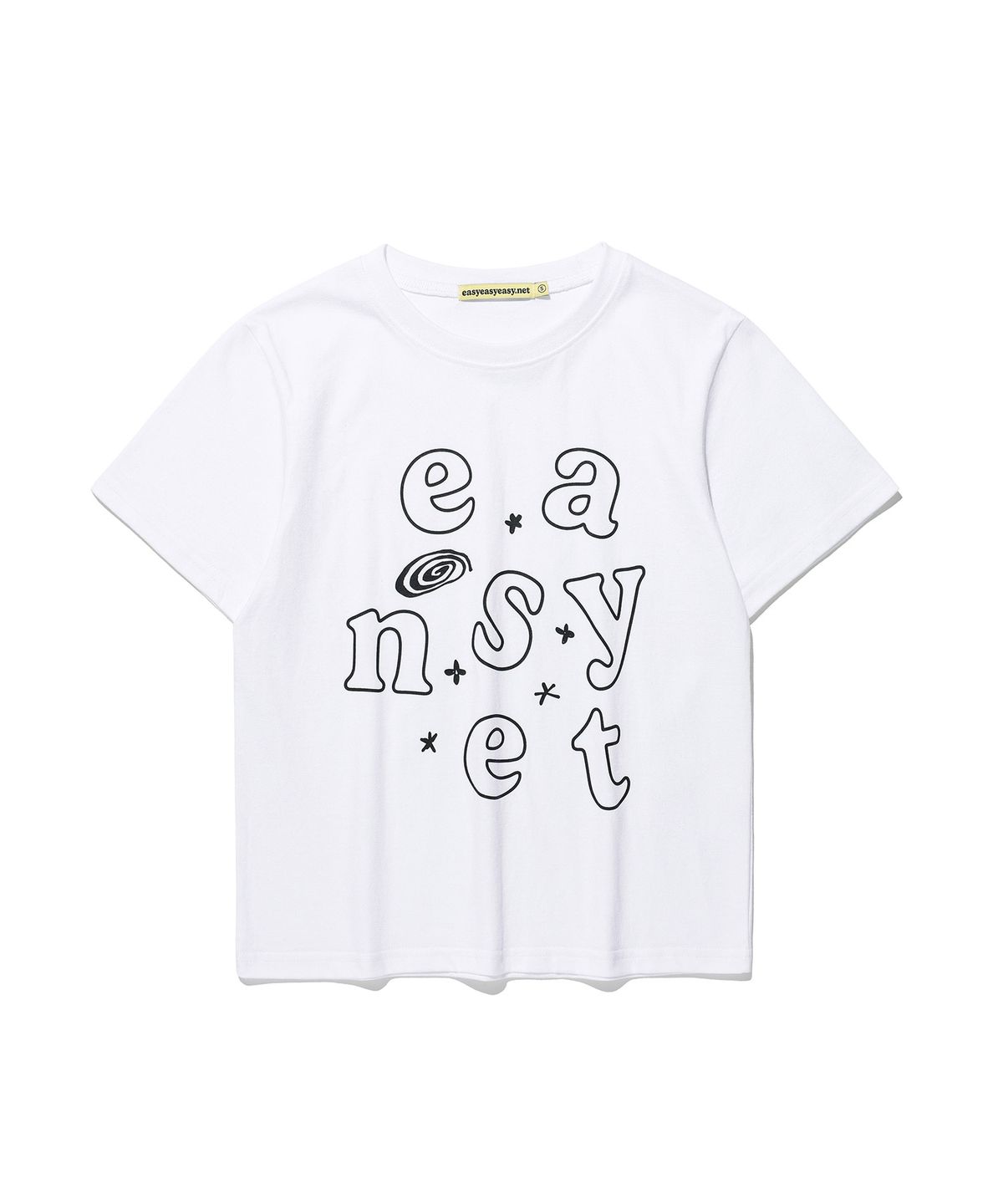이지이지이지(EASYEASYEASY) Here and There Logo Tee White(black)