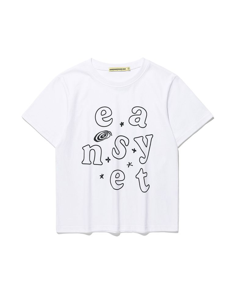 Here and There Logo Tee White(black)