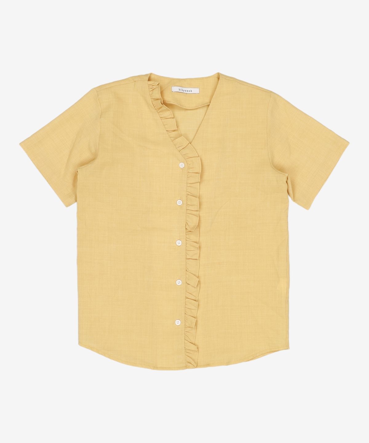 바이바이섭(BIBYSEOB) FRILL BLOUSE YELLOW XS