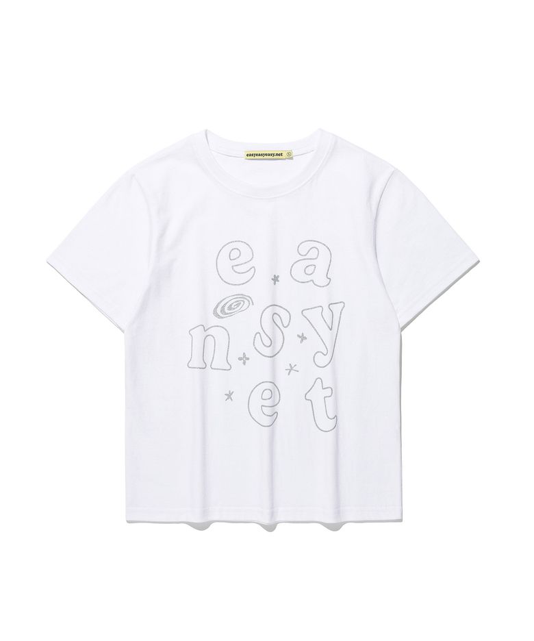 Here and There Logo Tee White(silver)