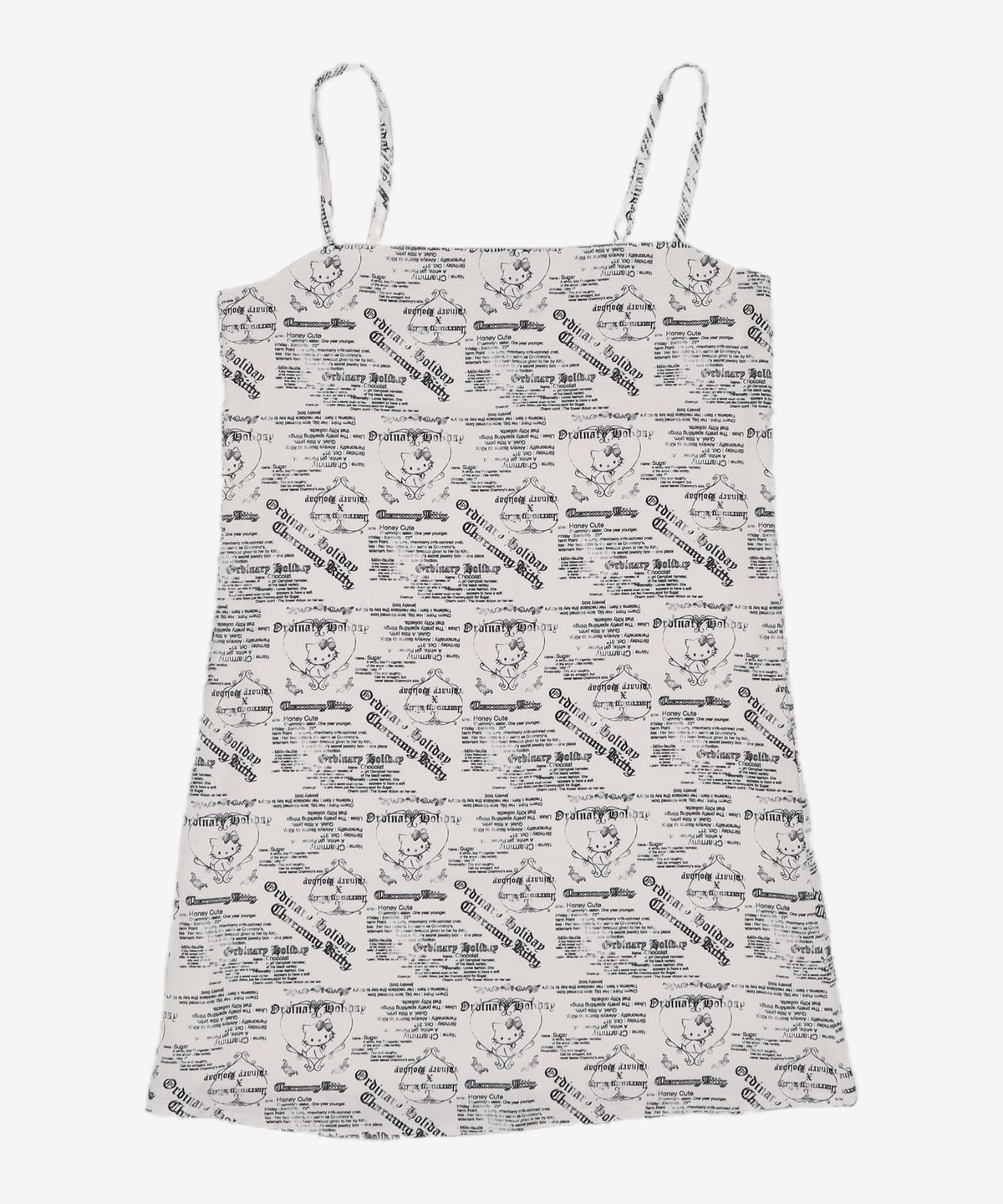 오디너리 홀리데이(ORDINARY HOLIDAY) 챠미키티 패턴 슬립 원피스 CHARMMY KITTY PATTERN SLIP ONEPIECE FRE