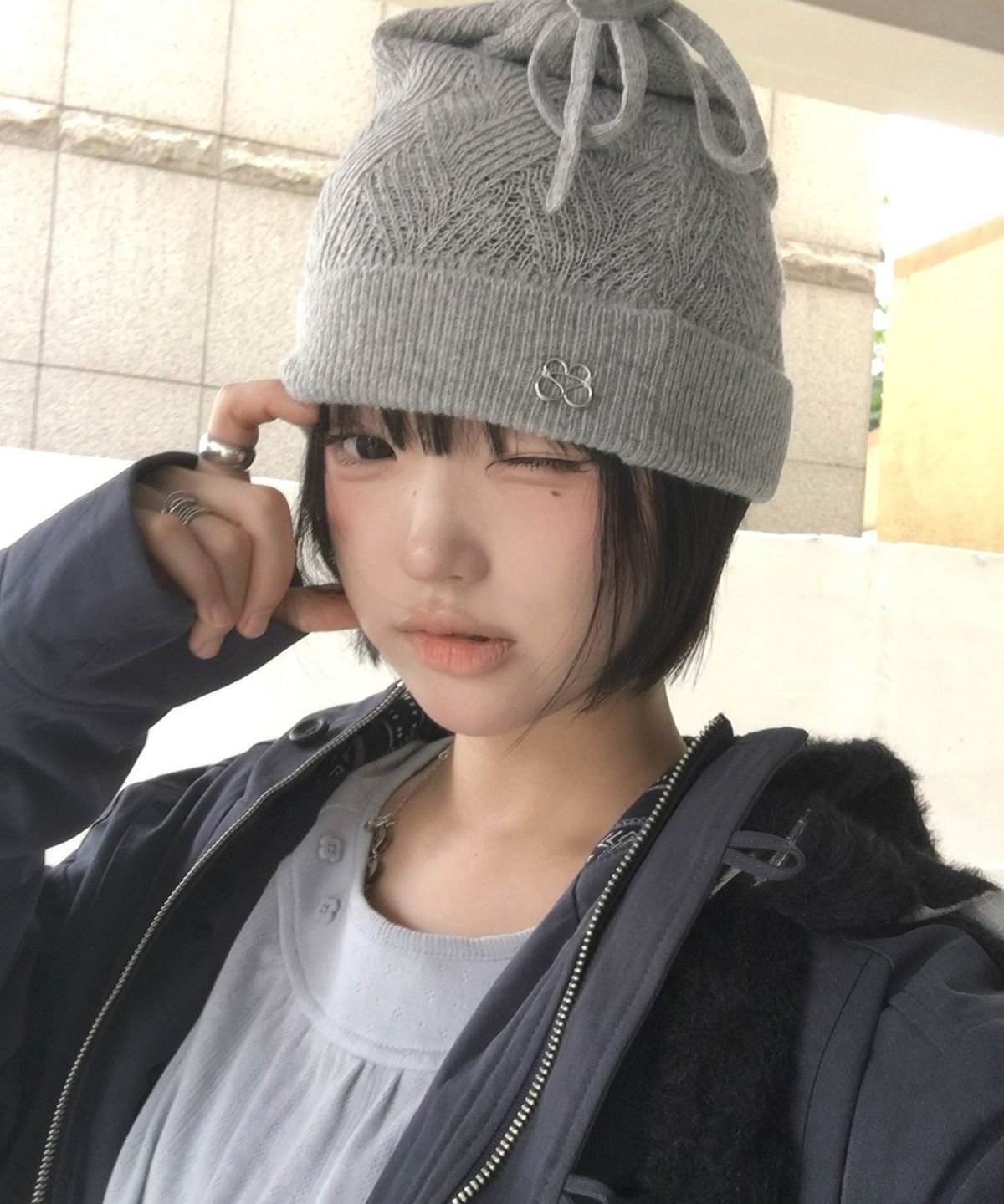 뚜오미오(TUOMIO) MULTIWAY WOOL KNIT BEANIE [HEATHER GREY]