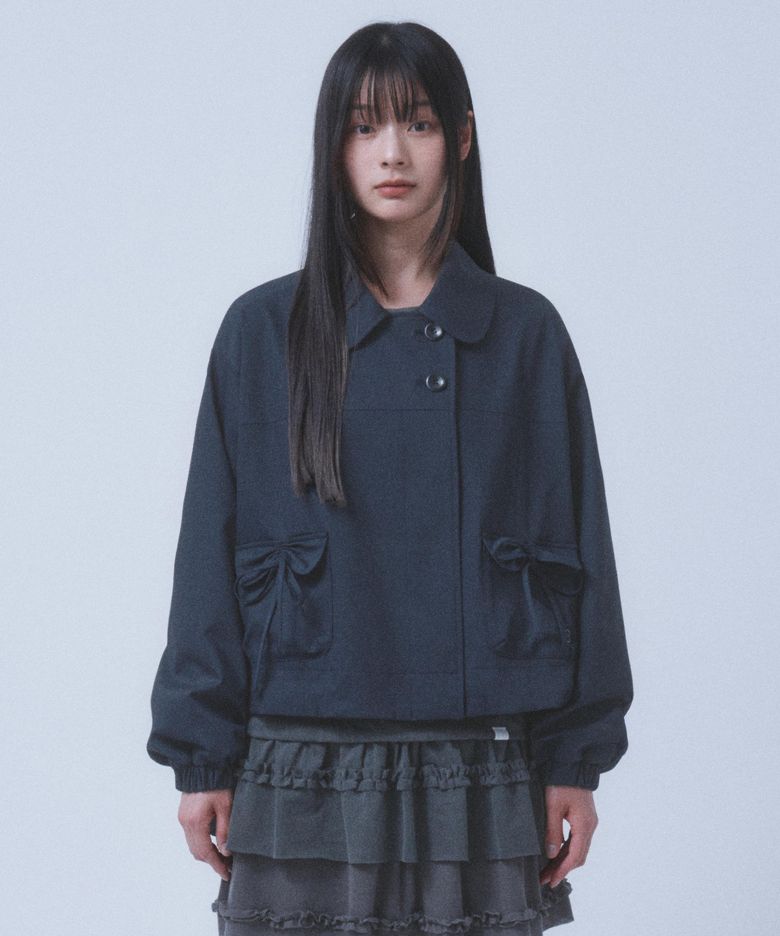 RIBBON POCKET JACKET [NAVY]