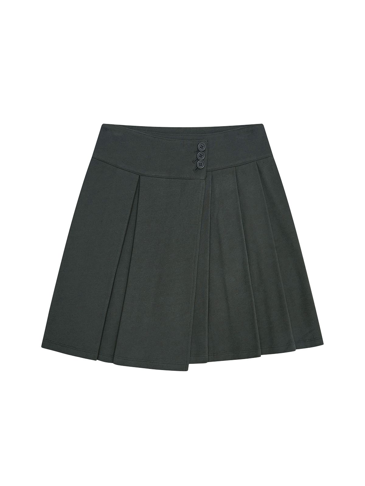 뚜오미오(TUOMIO) PLEATED SWEATSKIRT [CHARCOAL]