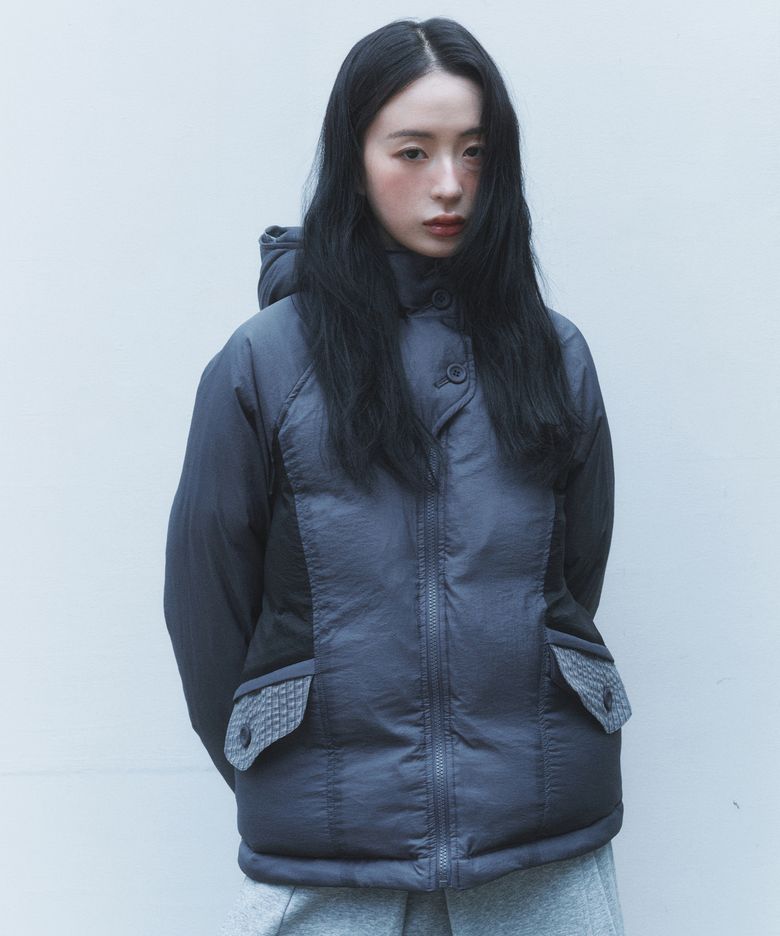 BUTTON DUCK DOWN [CHARCOAL]