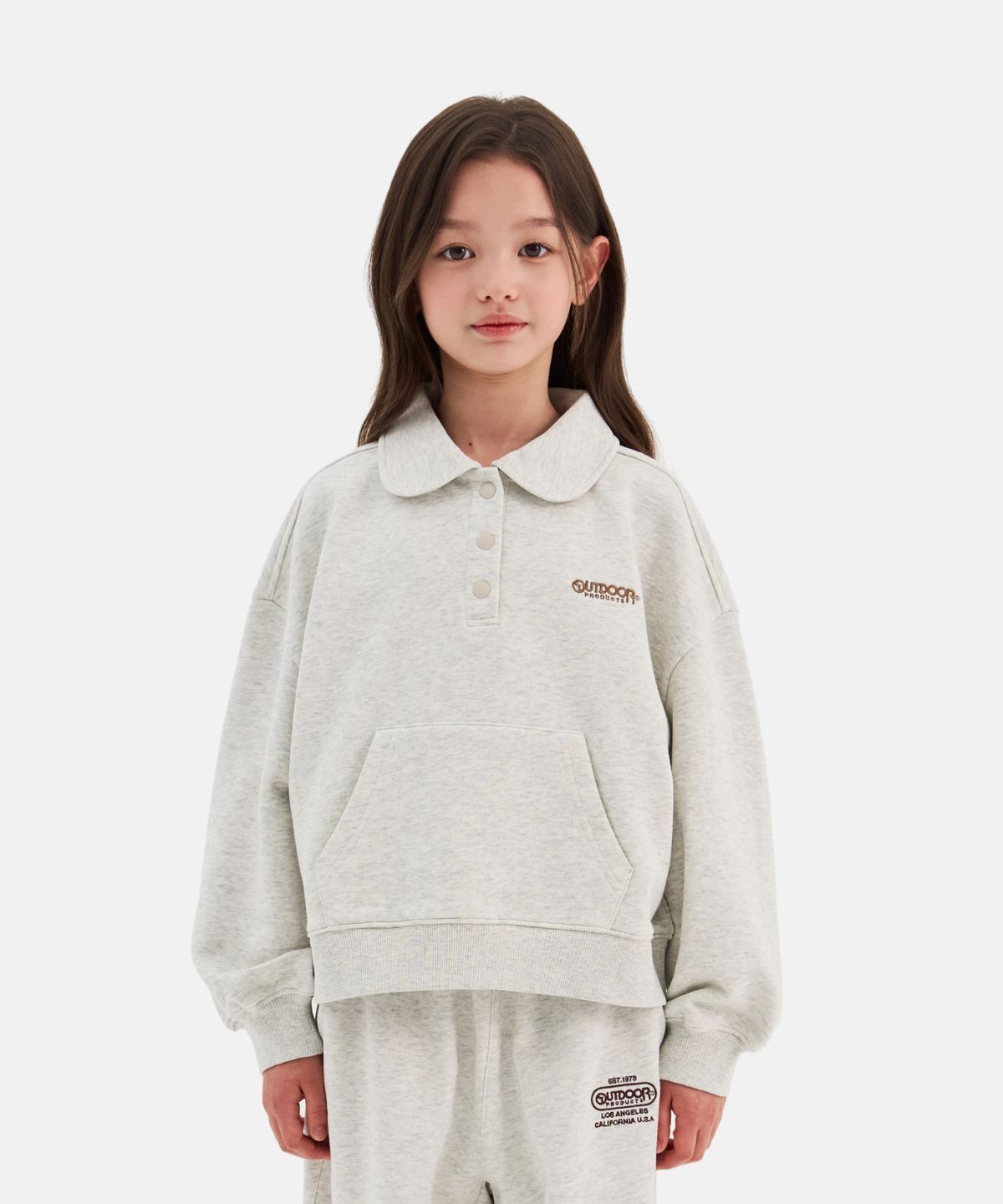 아웃도어 프로덕츠 키즈(OUTDOOR PRODUCTS KIDS) 여아 카라 맨투맨 (오트밀) OD263IZM71_OTM