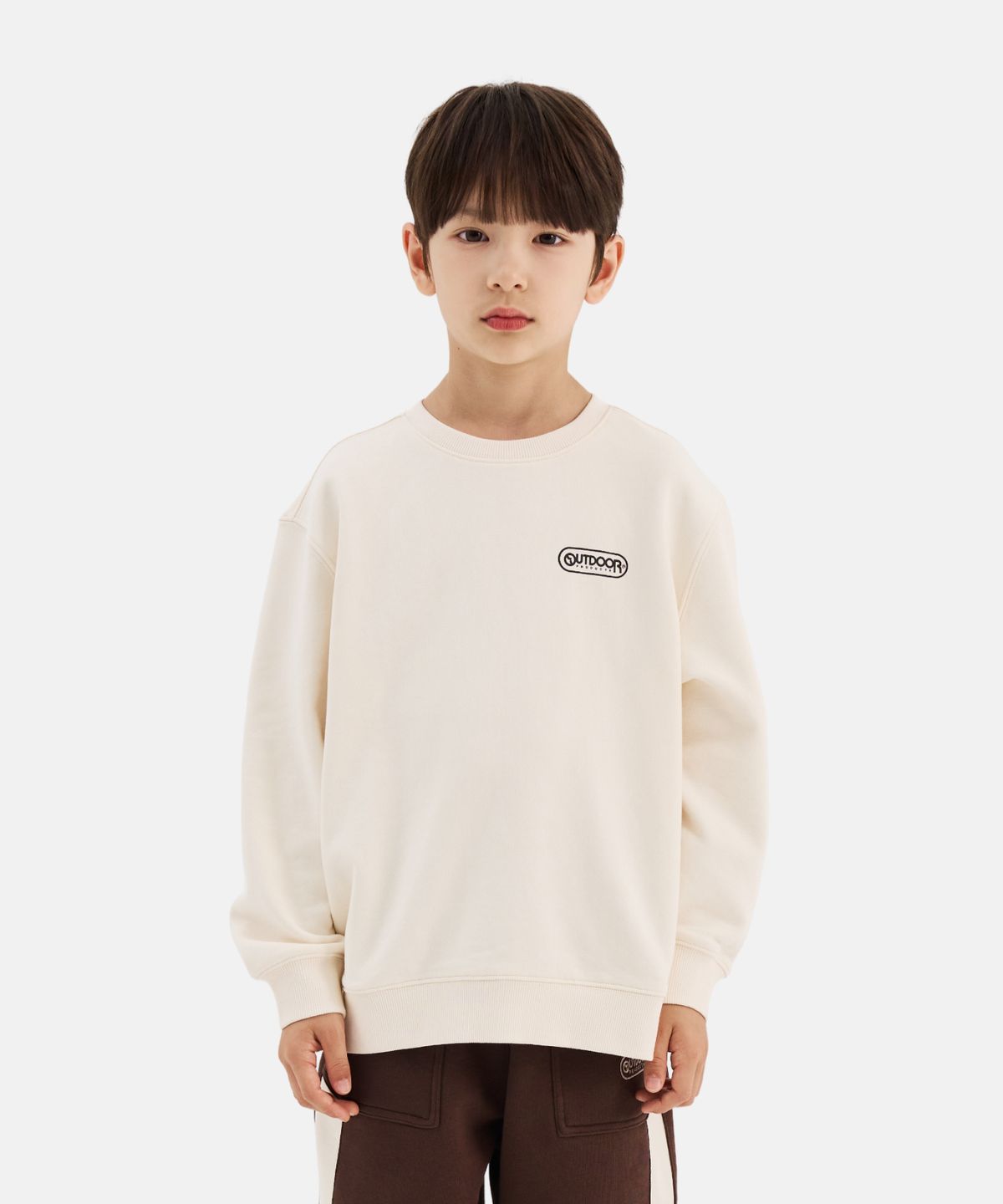 아웃도어 프로덕츠 키즈(OUTDOOR PRODUCTS KIDS) 캠핑 백그래픽 맨투맨 (크림) OD263IMM03_CRE