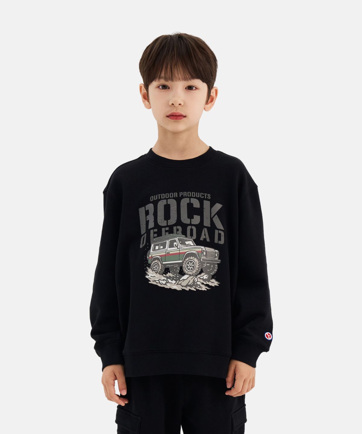 아웃도어 프로덕츠 키즈(OUTDOOR PRODUCTS KIDS) 오프로드 그래픽 맨투맨 (블랙) OD263IMM02_BLK