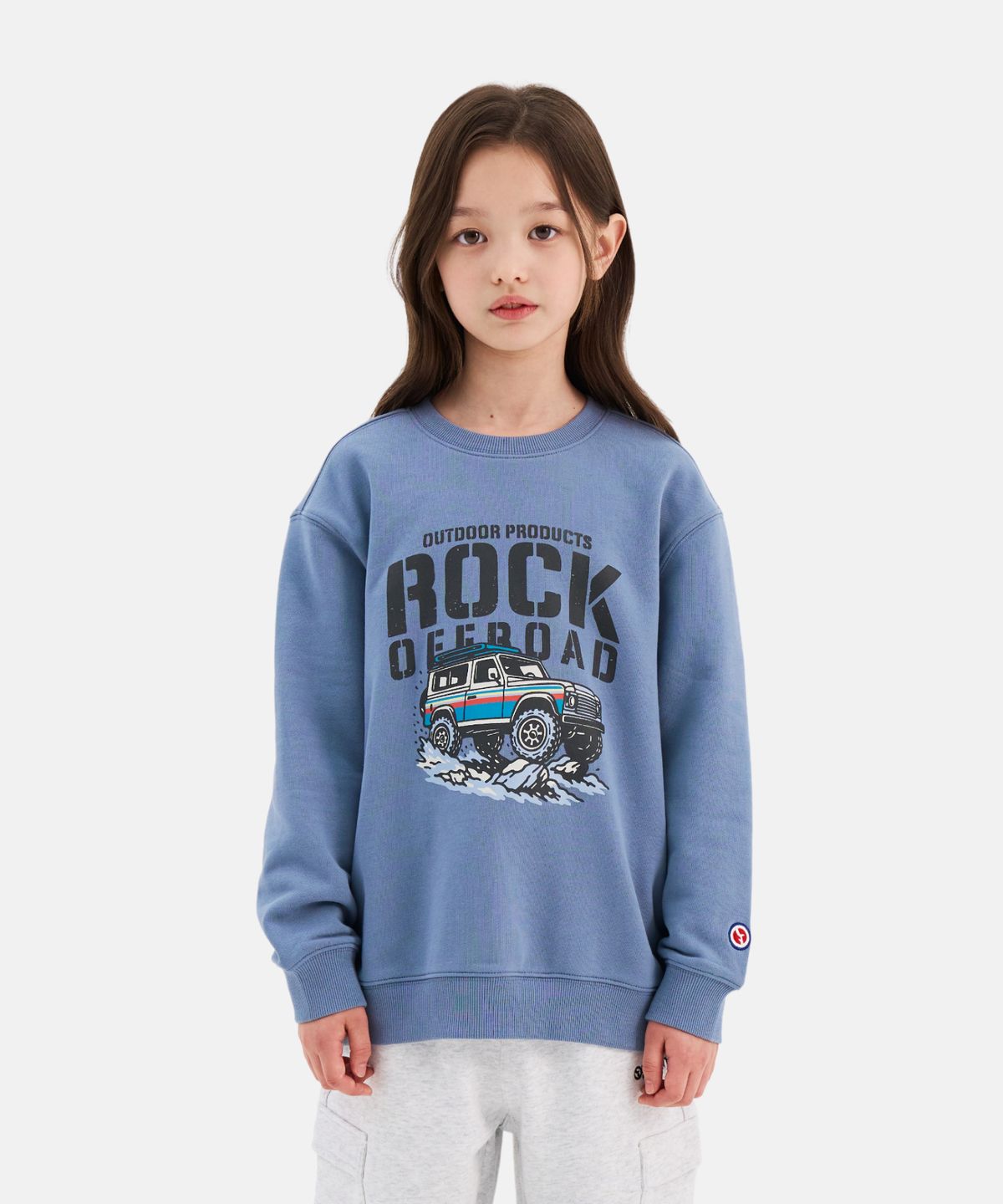아웃도어 프로덕츠 키즈(OUTDOOR PRODUCTS KIDS) 오프로드 그래픽 맨투맨 (라이트 블루) OD263IMM02_LBL