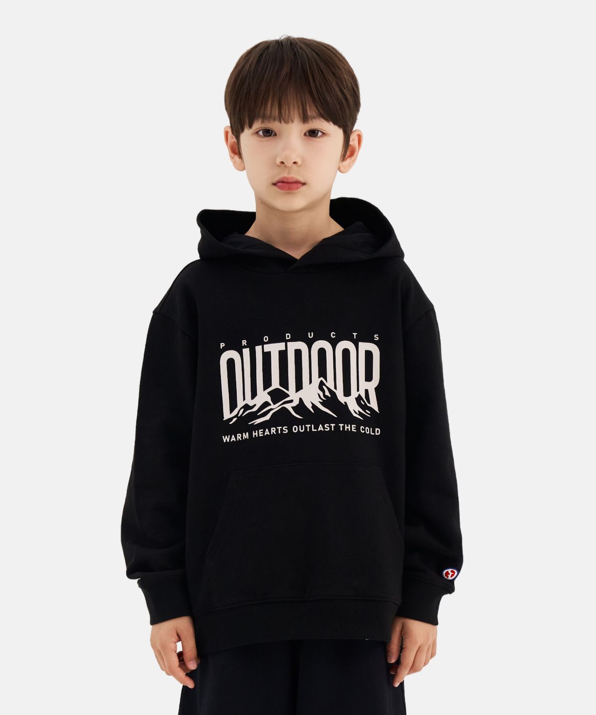 아웃도어 프로덕츠 키즈(OUTDOOR PRODUCTS KIDS) 아웃도어 그래픽 후드티 (블랙) OD263IHD05_BLK