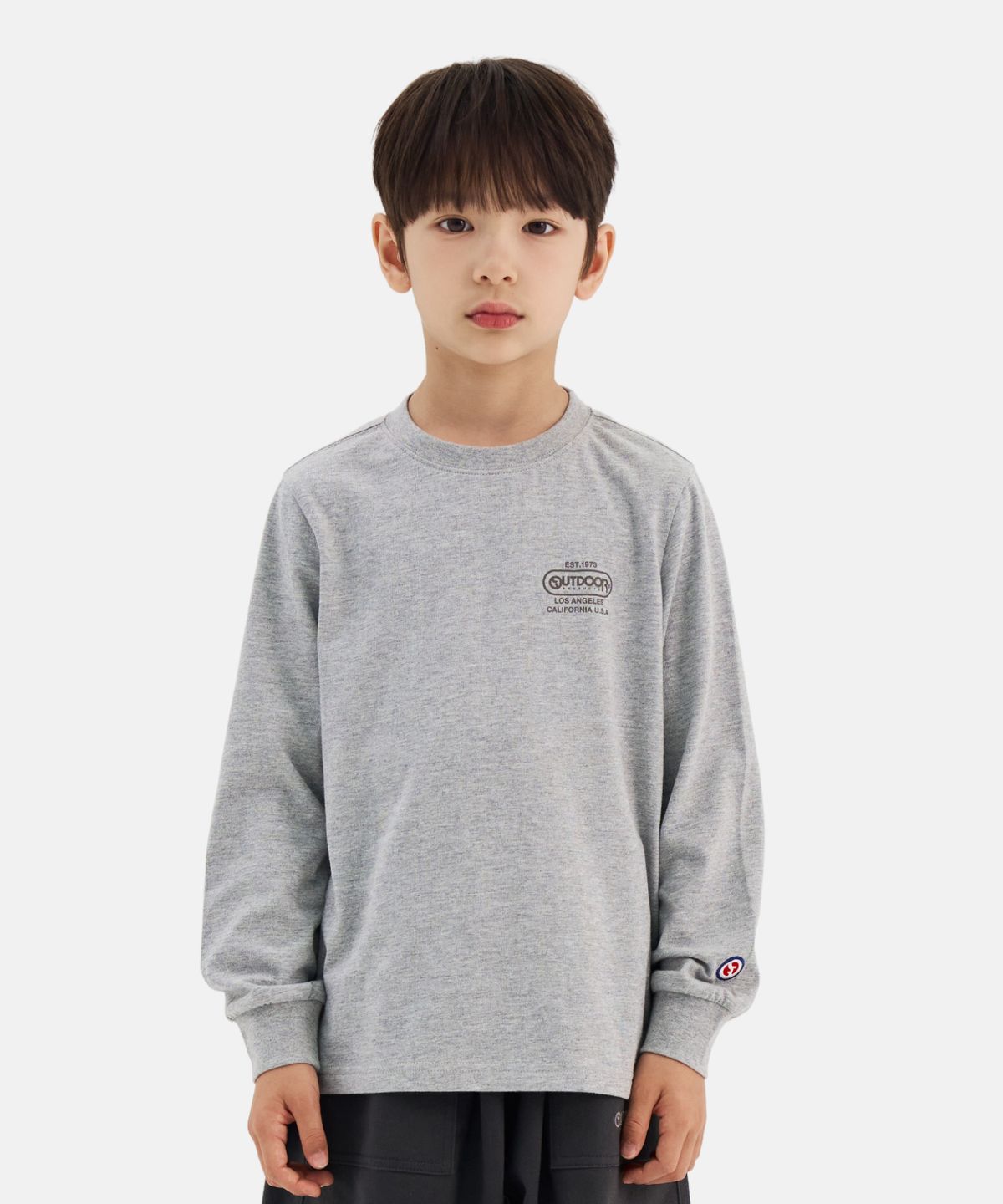 아웃도어 프로덕츠 키즈(OUTDOOR PRODUCTS KIDS) 베어 백그래픽 긴팔티 (멜란지 그레이) OD263ILS09_MLG