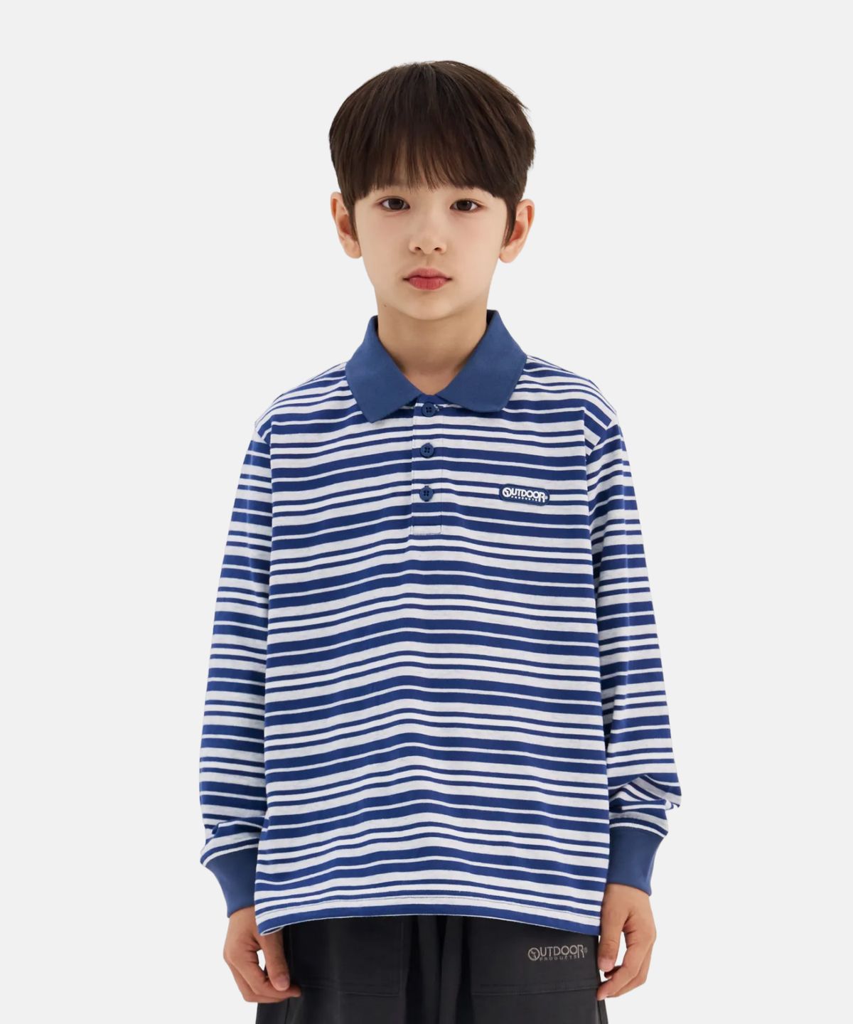 아웃도어 프로덕츠 키즈(OUTDOOR PRODUCTS KIDS) 멀티스트라이프 럭비티셔츠 (블루) OD263ILC07_BLU
