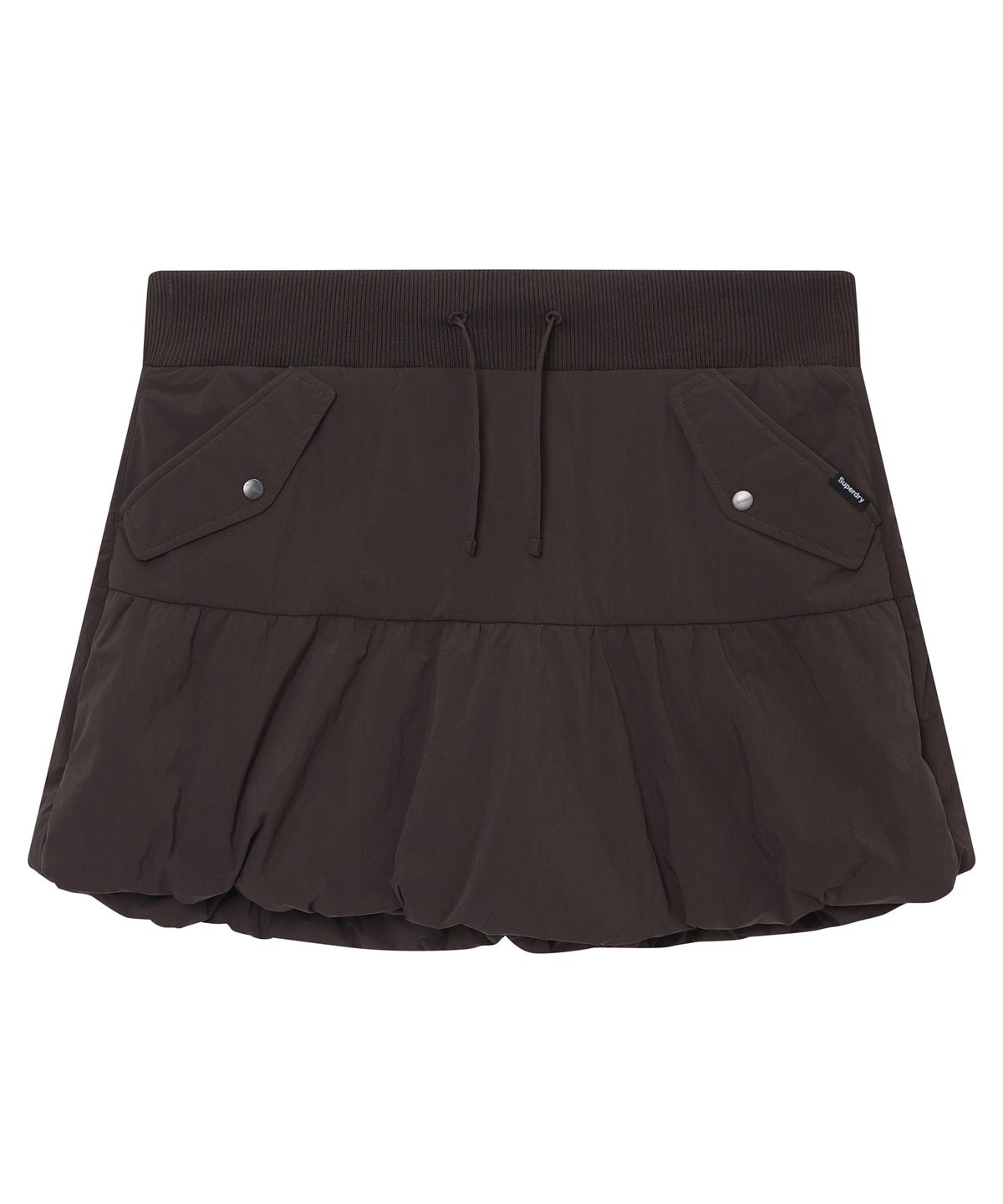 슈퍼드라이(SUPERDRY) 우먼스 벌룬웜 스커트 브라운 SDFLIDQ02BRW