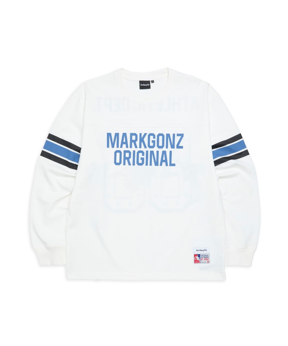 마크곤잘레스(MARK GONZALES) 풋볼 그래픽 긴팔 티셔츠 - WHITE