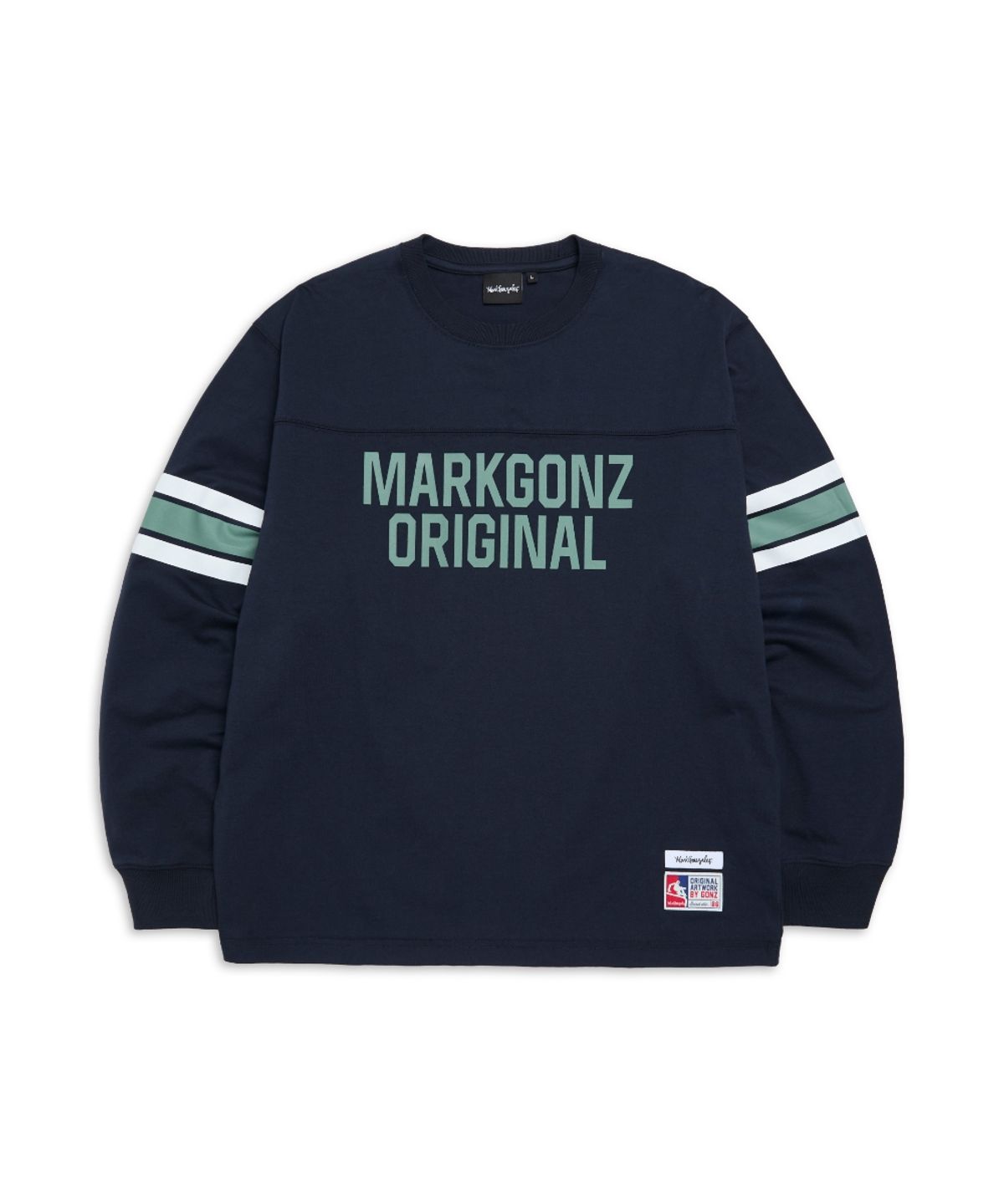마크곤잘레스(MARK GONZALES) 풋볼 그래픽 긴팔 티셔츠 - NAVY