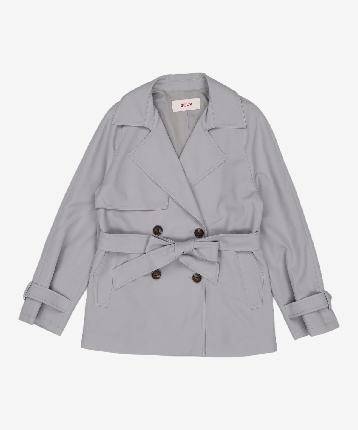 숲(SOUP) 더블 브레스티드 하프 트렌치코트(SZ4BB90) 55