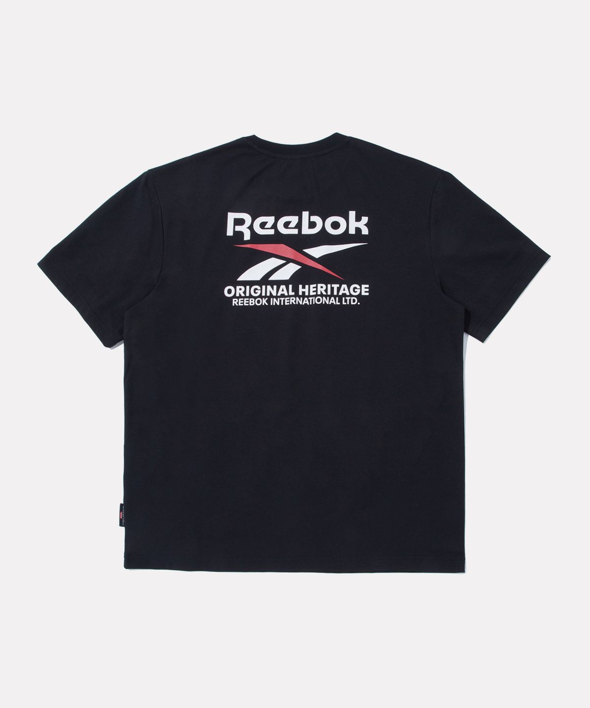 리복(REEBOK) 빅벡터 슬로건 프레쉬 반팔티 - 블랙