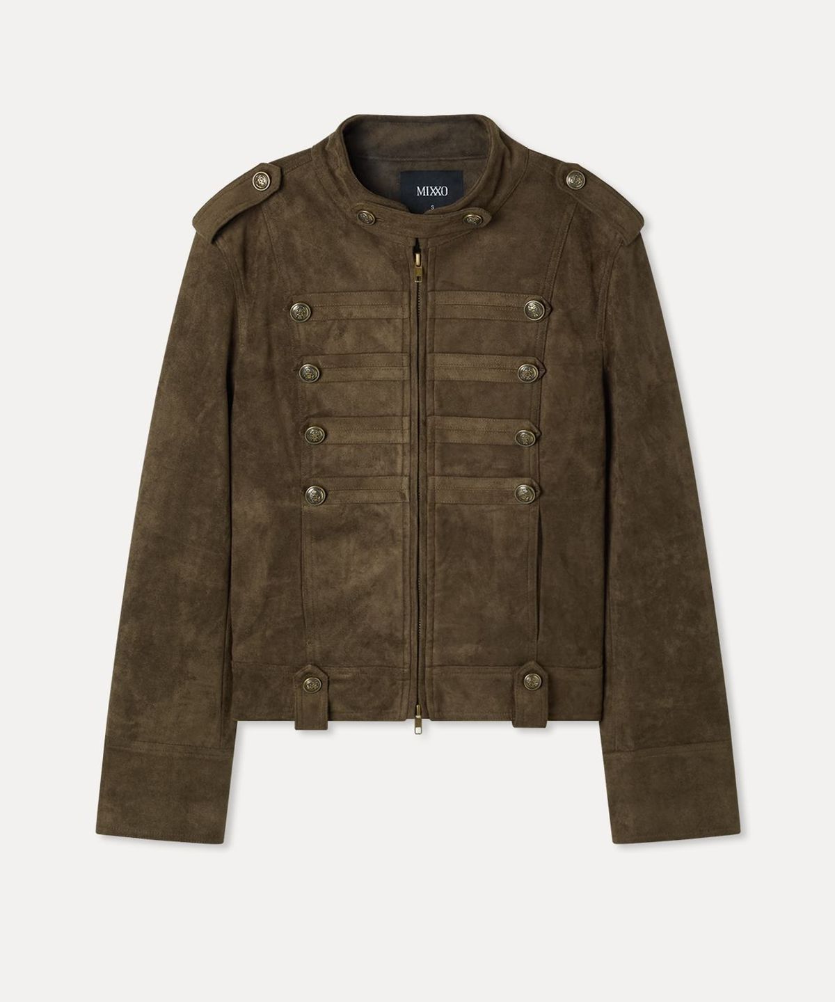 미쏘(MIXXO) 페이크스웨이드 나폴레옹 자켓_MIWJLG92SS