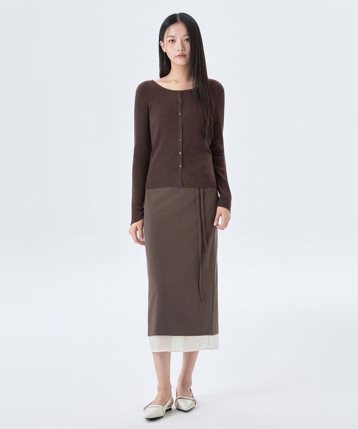 미쏘(MIXXO) [에센셜] 라운드넥 골지 가디건_MIWCKG930T