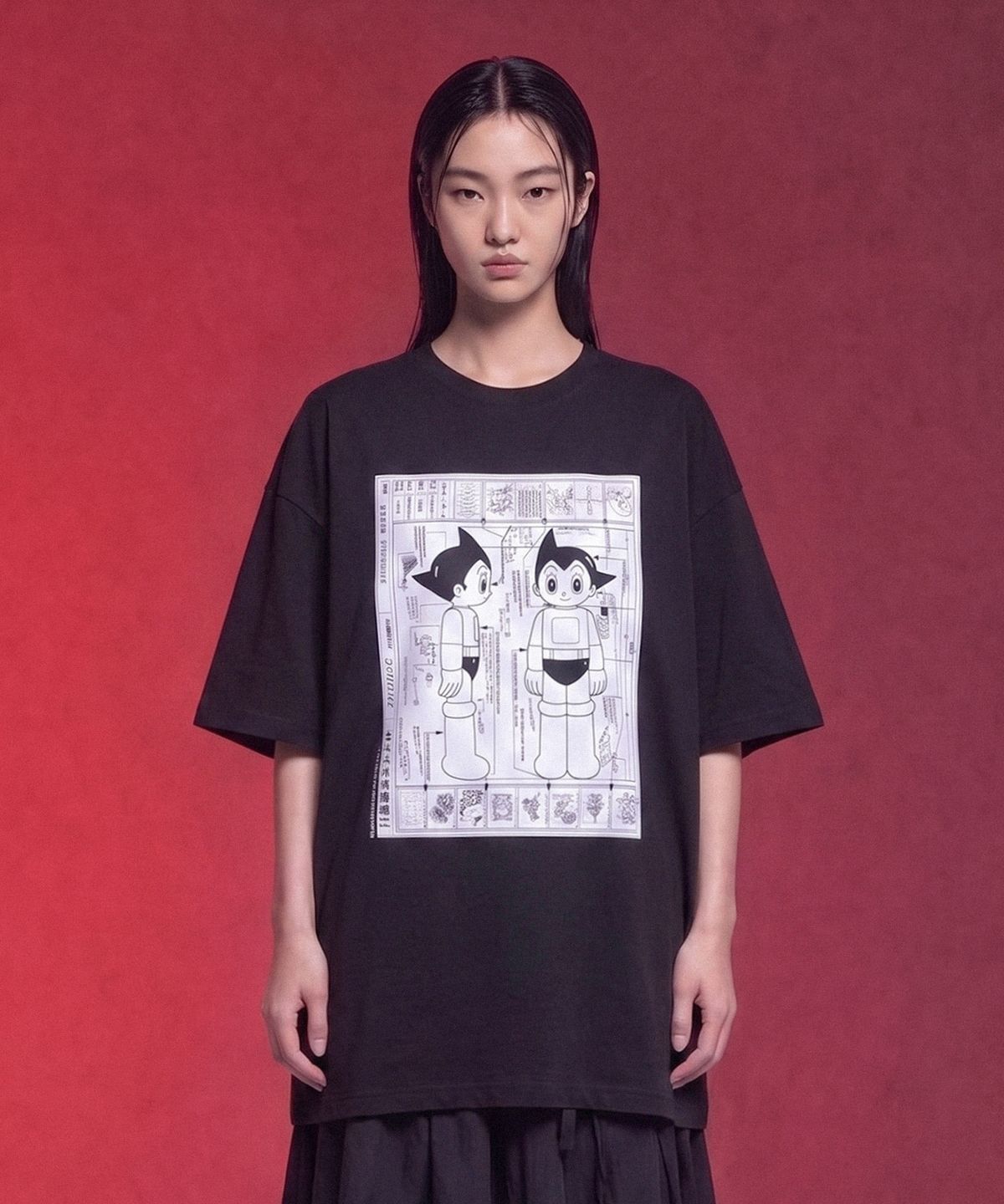 러기드하우스(RUGGED HOUSE) 러기드하우스X아톰 ASTRO BOY SCHEMATIC TEE 블랙