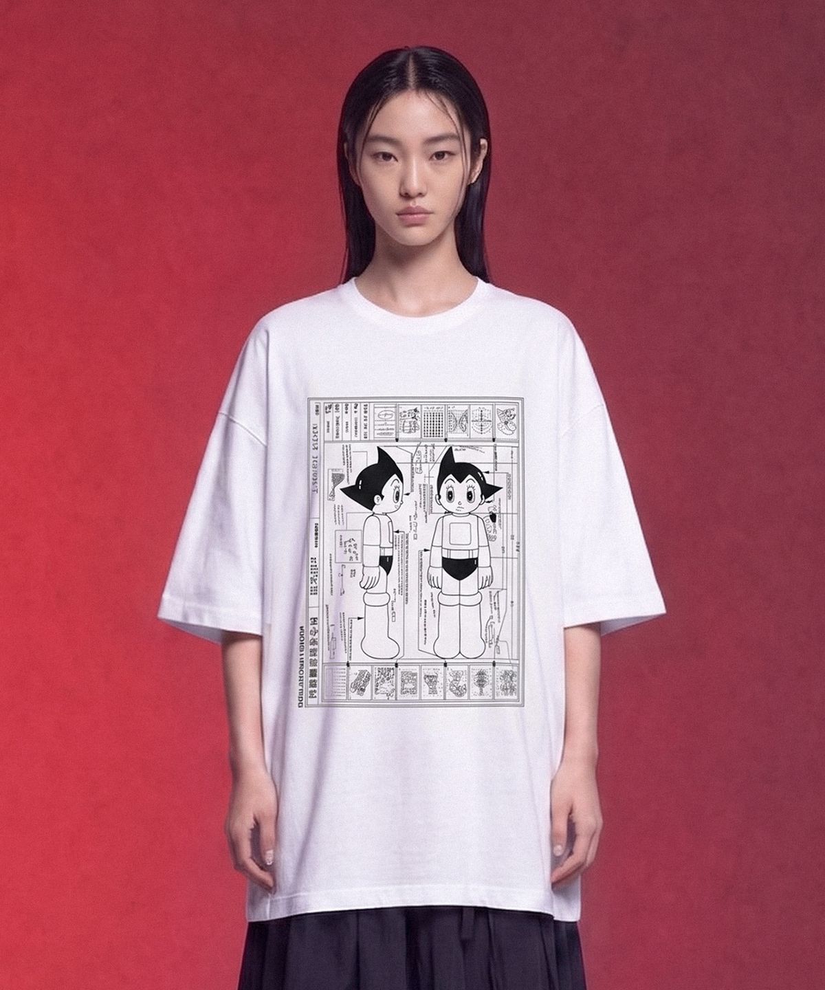 러기드하우스(RUGGED HOUSE) 러기드하우스X아톰 ASTRO BOY SCHEMATIC TEE 화이트