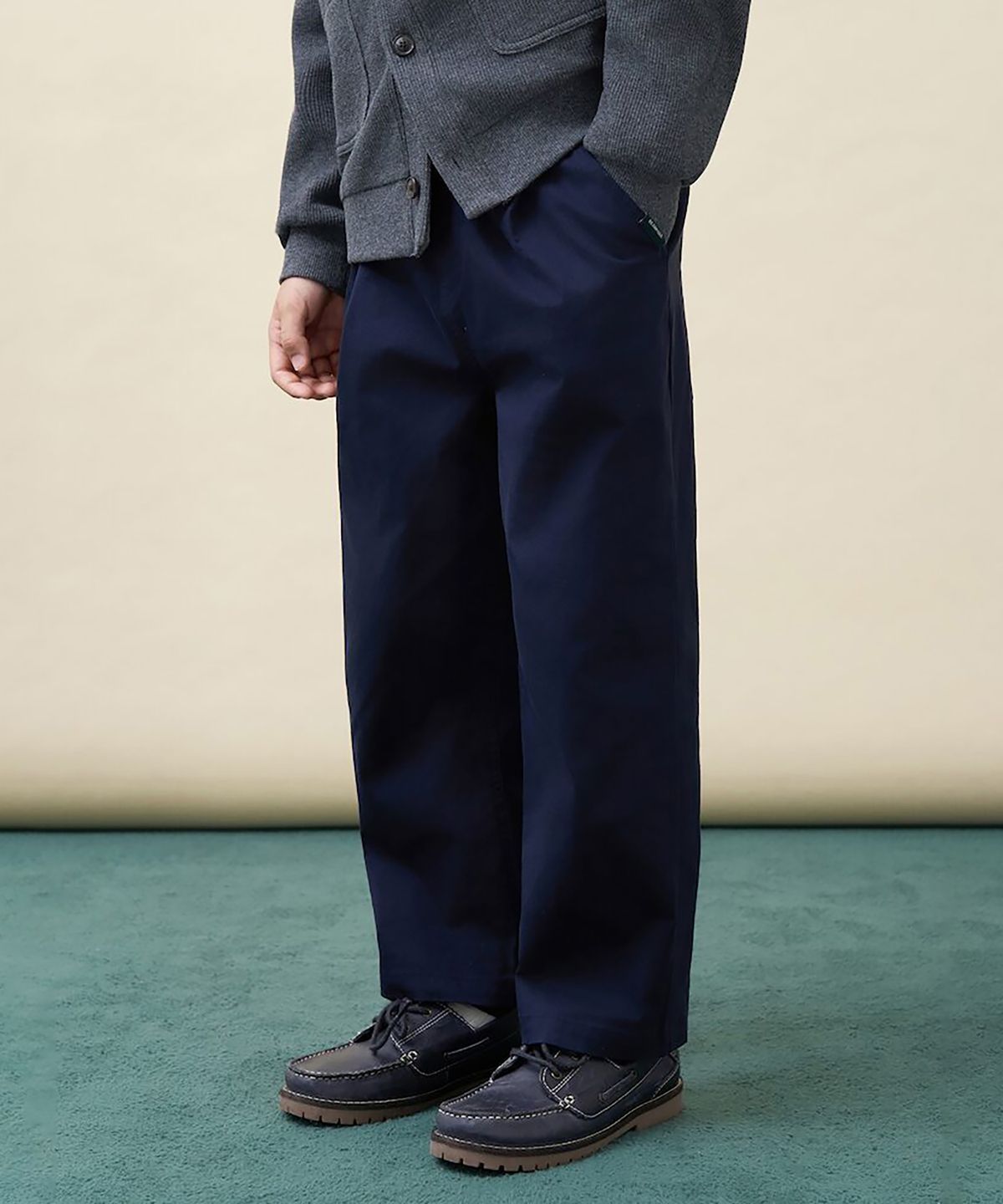 빈폴 키즈(BEANPOLE KIDS) [Essential] 원턱 치노 팬츠  네이비 (BI6821UE1R)