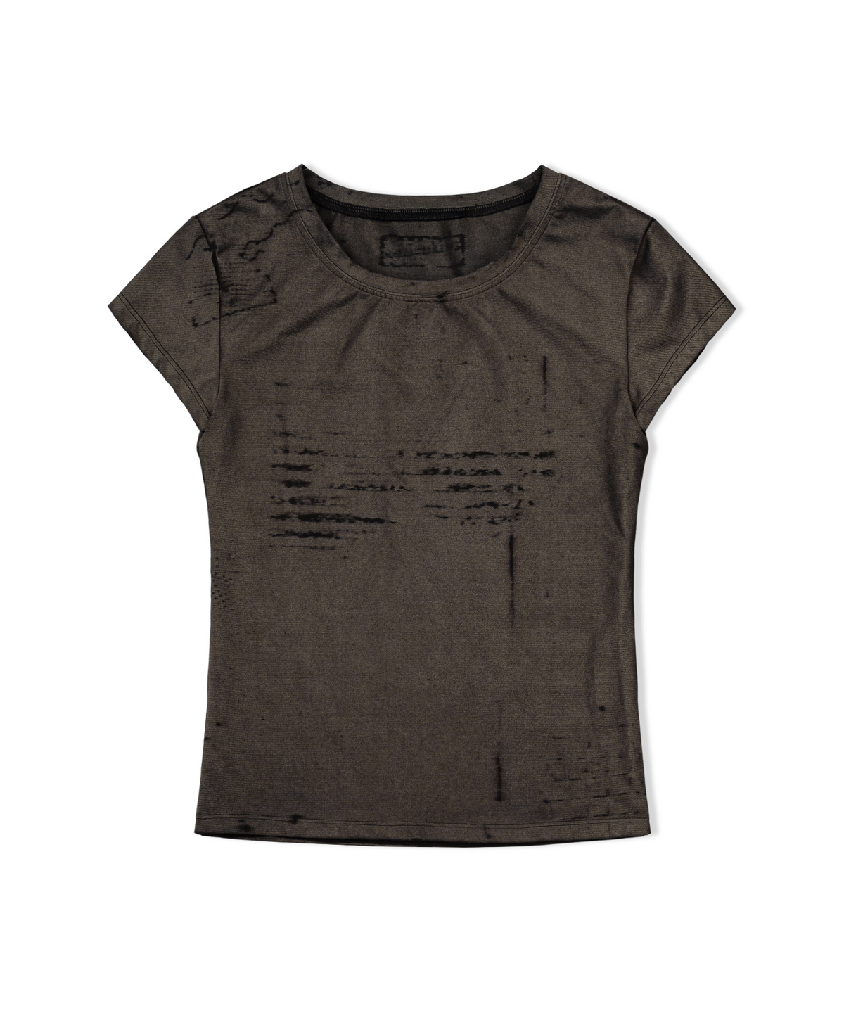 보니앤키예(BONIENKIYE) (W)Laser-Etched Tee (Red Brown)