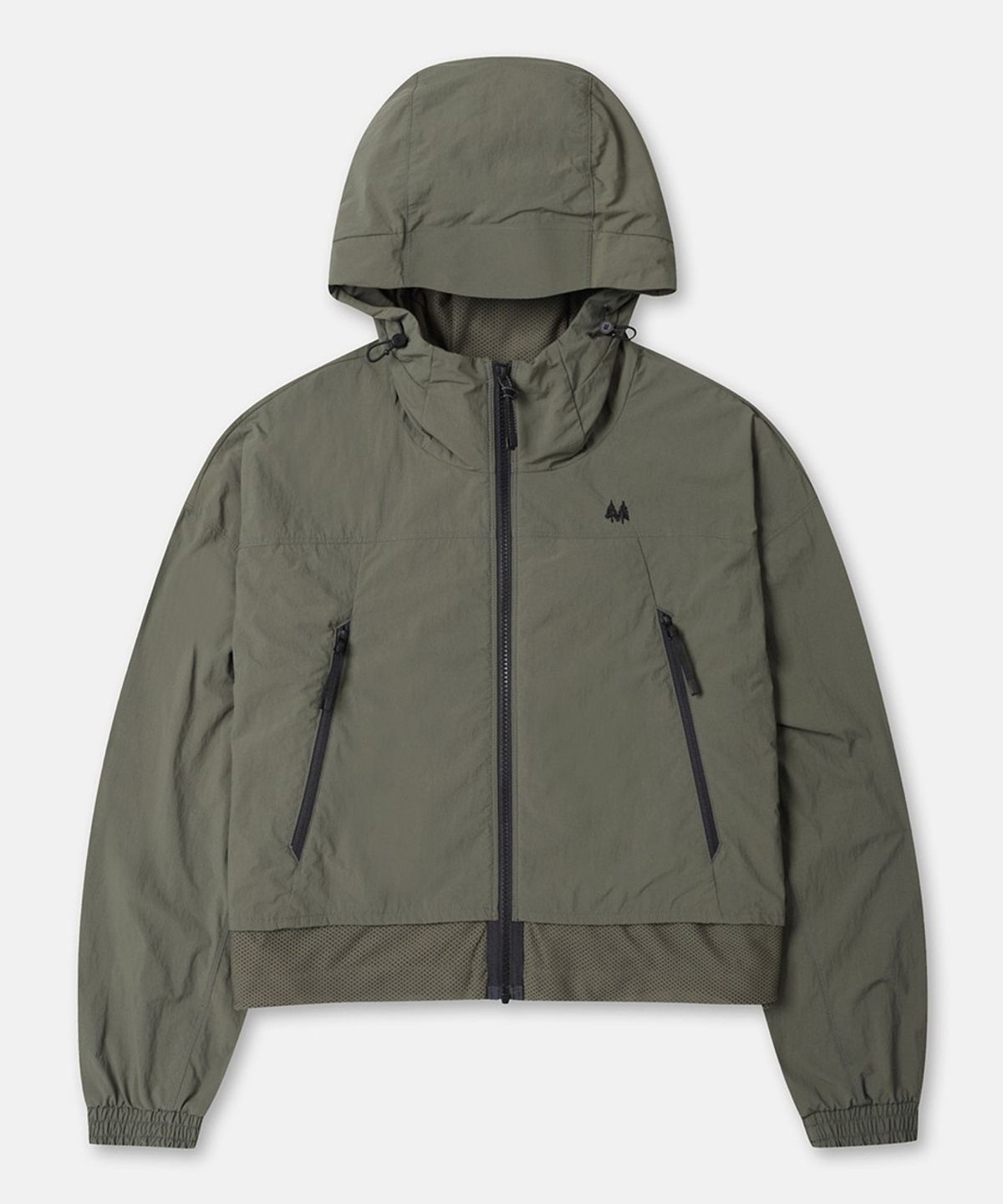 코오롱스포츠(KOLON SPORT) 여성 메쉬 크롭 후드 재킷 TVJJA26402DKH