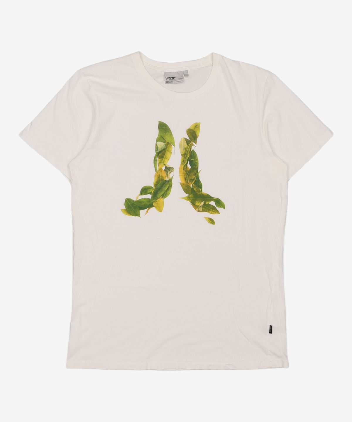 위에스씨(WESC) (E1)Leafy Icon(mens S/S.white) L