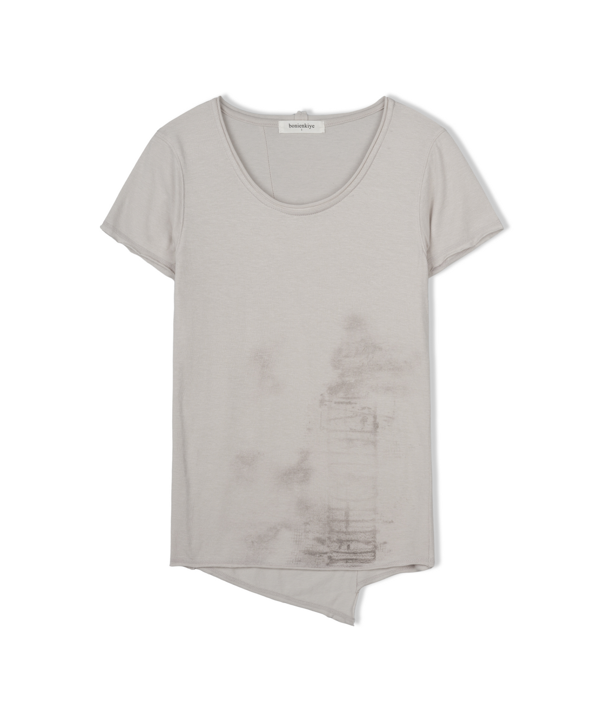 보니앤키예(BONIENKIYE) (M)Faded Seam Tee (Light Gray)