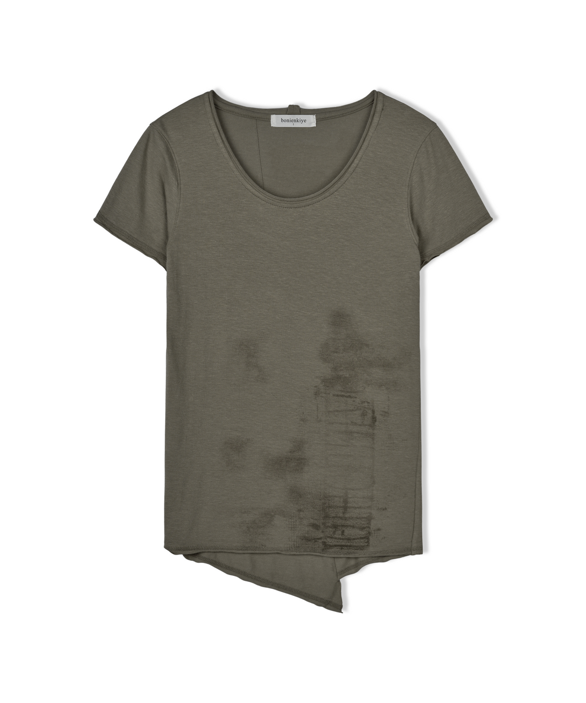 보니앤키예(BONIENKIYE) (M)Faded Seam Tee (Khaki)