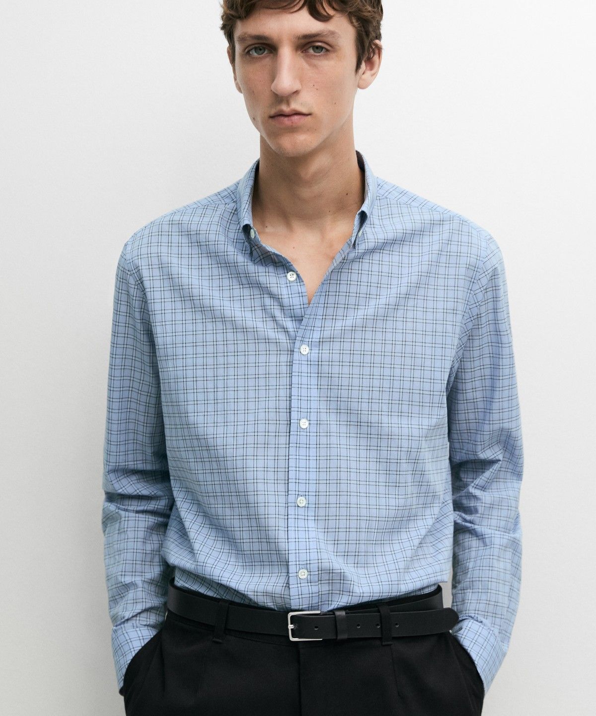 마시모두띠(MASSIMO DUTTI) 릴랙스 핏 체크 셔츠
