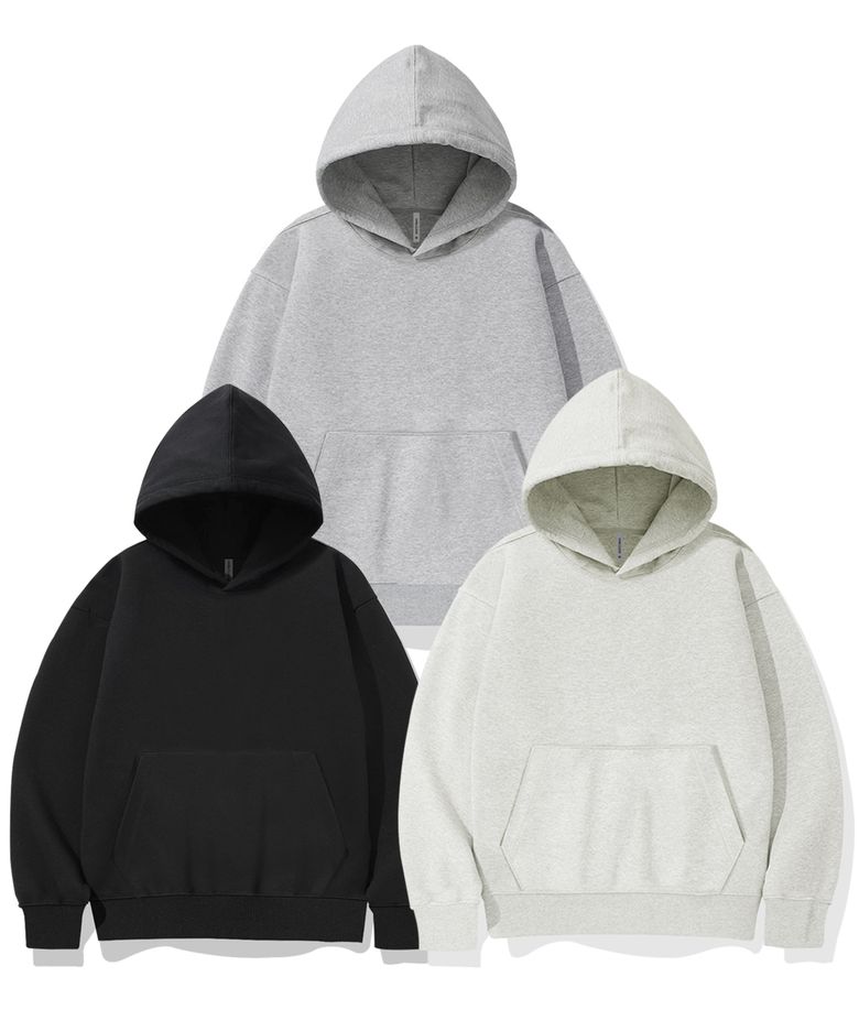 후디드 스웨트셔츠 무지 (3color)